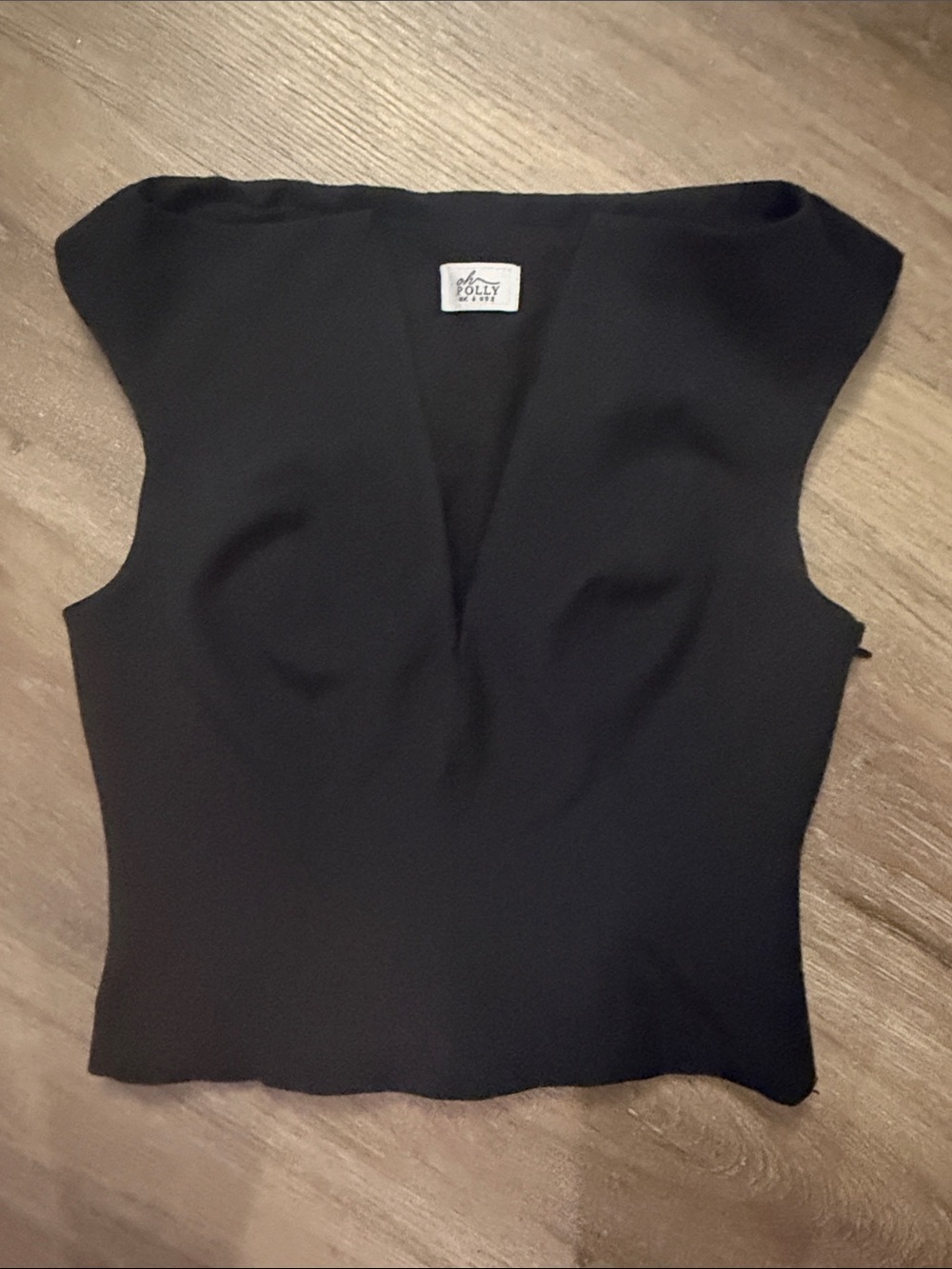 Oh Polly Black V-Neck Blouse